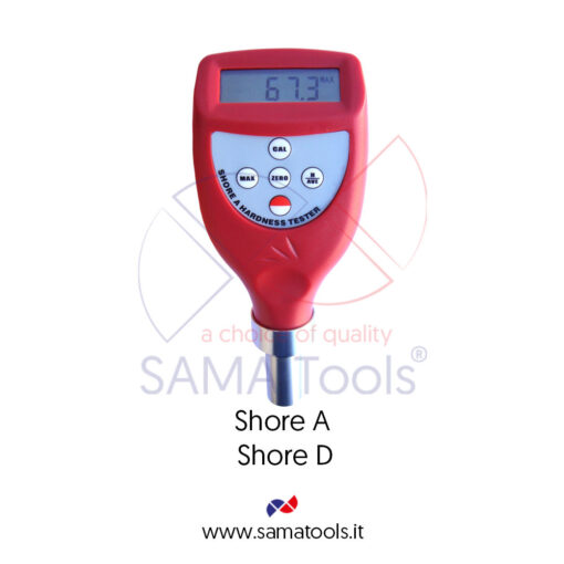 : Durometro Shore D digitale mod. SA6510D per misurare la durezza di materiali come plastica, formica e plexiglass.